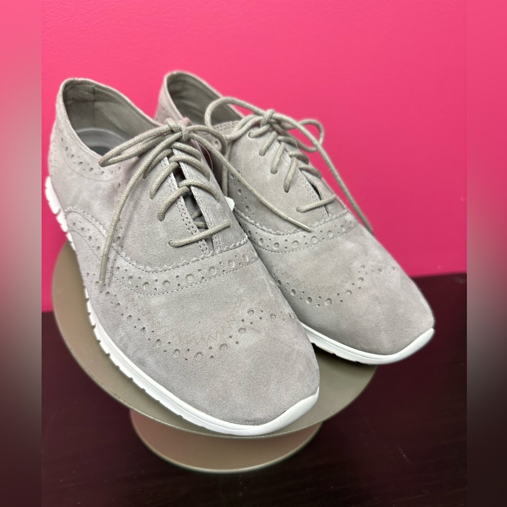 Cole Haan ZeroGrand Gray 🩶 Suede Lace-up Oxford Shoes/Sneakers/Sporty & Comfy